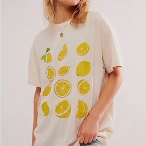 NWT Free People x Girl Dangerous Lemons Tee